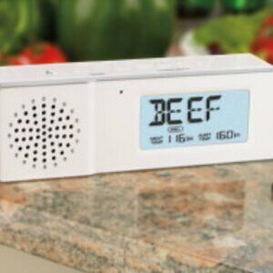 Maverick Chef Tunes BluetoothTM Kitchen Speaker & Roasting Thermometer (White)